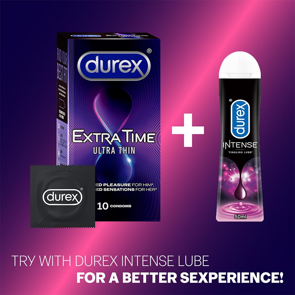 Durex Extra Time Ultra Thin Condom 10 Pcs