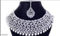 Buy Rhodium Plated Jewellery Set White Austrian Diamond